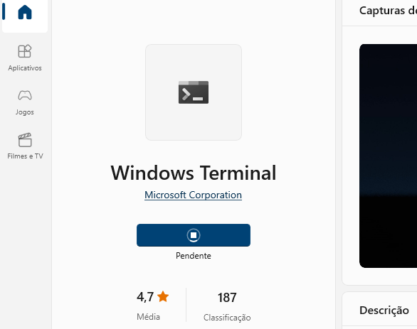 Instalando o Windows Terminal