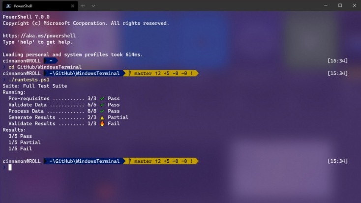 Exemplo Terminal no Windows - Windows Terminal - Divulgação Microsoft