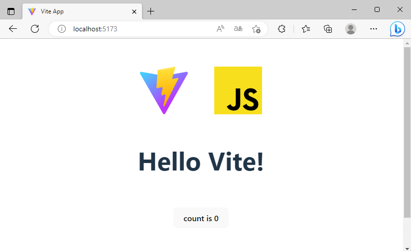 Projeto Vite funcionando em servidor local