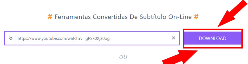Botão Para Gerar Legenda do YouTube