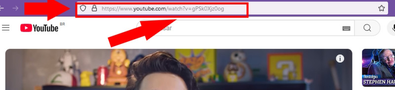 Copiando Url do Vídeo Para Baixar a Legenda